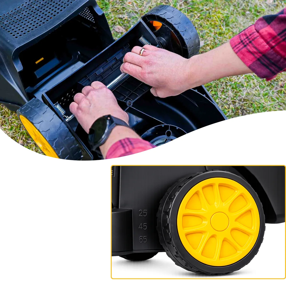 Kosiarka akumulatorowa BESTEN BE0002918 - funkcja mulczowania